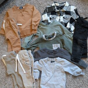 Little Bipsy 6/12m Bundle - Shirts, Joggers, Jacket, And Jeans